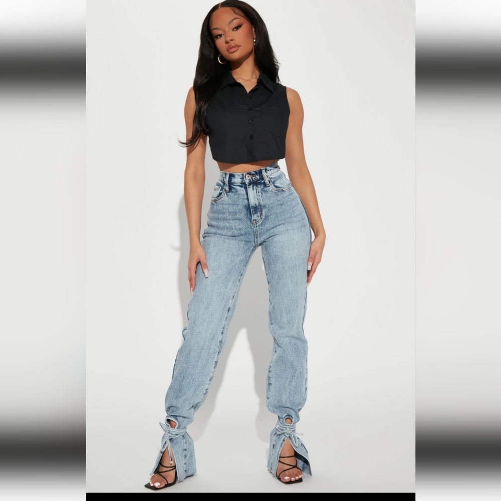 All Tied Up Straight Leg Jeans (Tall) -Medium Wash SOLD OUT!